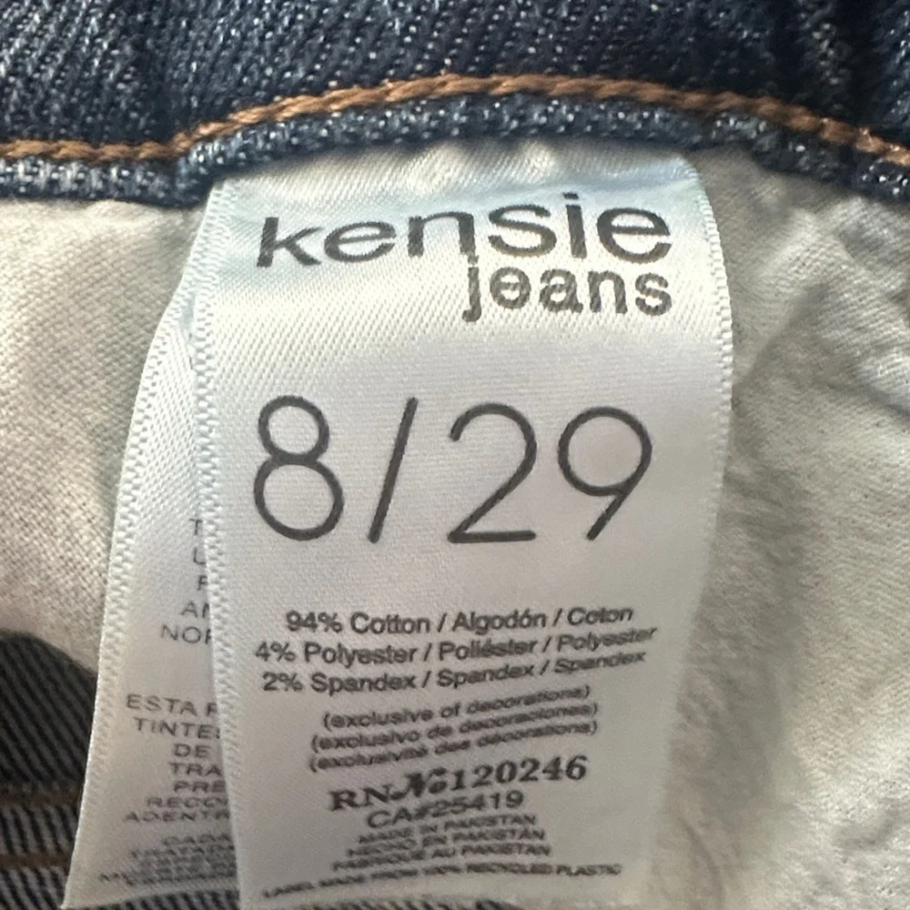 Kensie Dark Blue Straight Leg Jeans - Picture 7 of 7